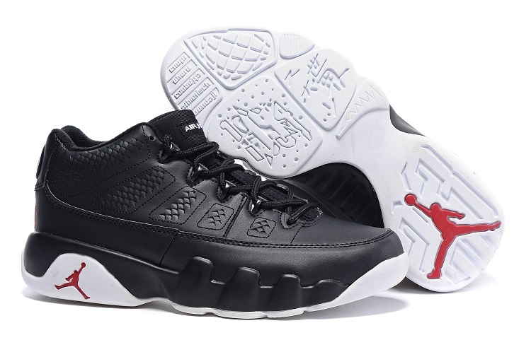 Nike Air Jordan 9 Retro Low Chicago Black White Gym Red Shoes